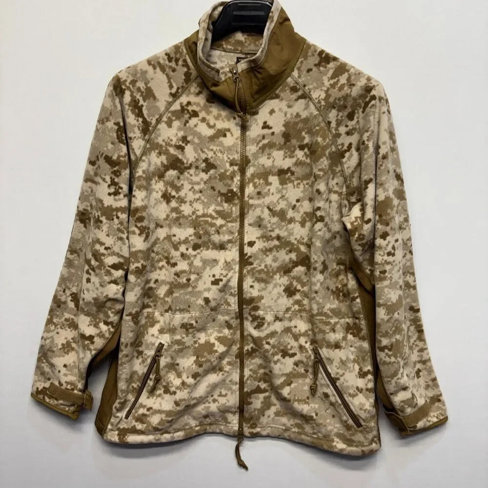 USMC Peckham Size Medium Polartec Fleece Jacket Desert MARPAT Camo C112 -10